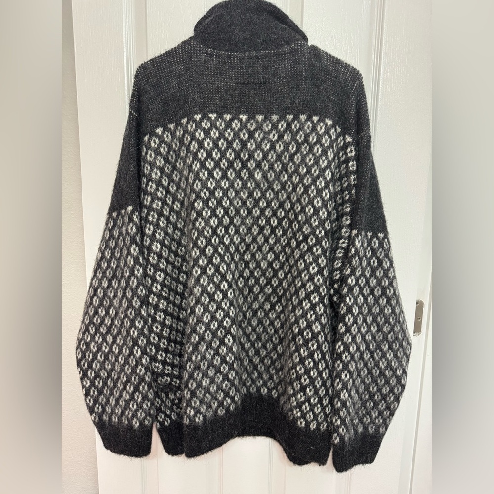 Vik Wool Icelandic Wool Sweater  Nordic Zip Neck Made in Iceland - Picture 9 of 12